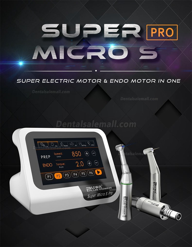 Pluspower® Super Micro S Pro 2 in 1 Dental Brushless Electric Motor with Endo Motor
